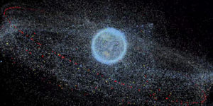 Space debris around Earth