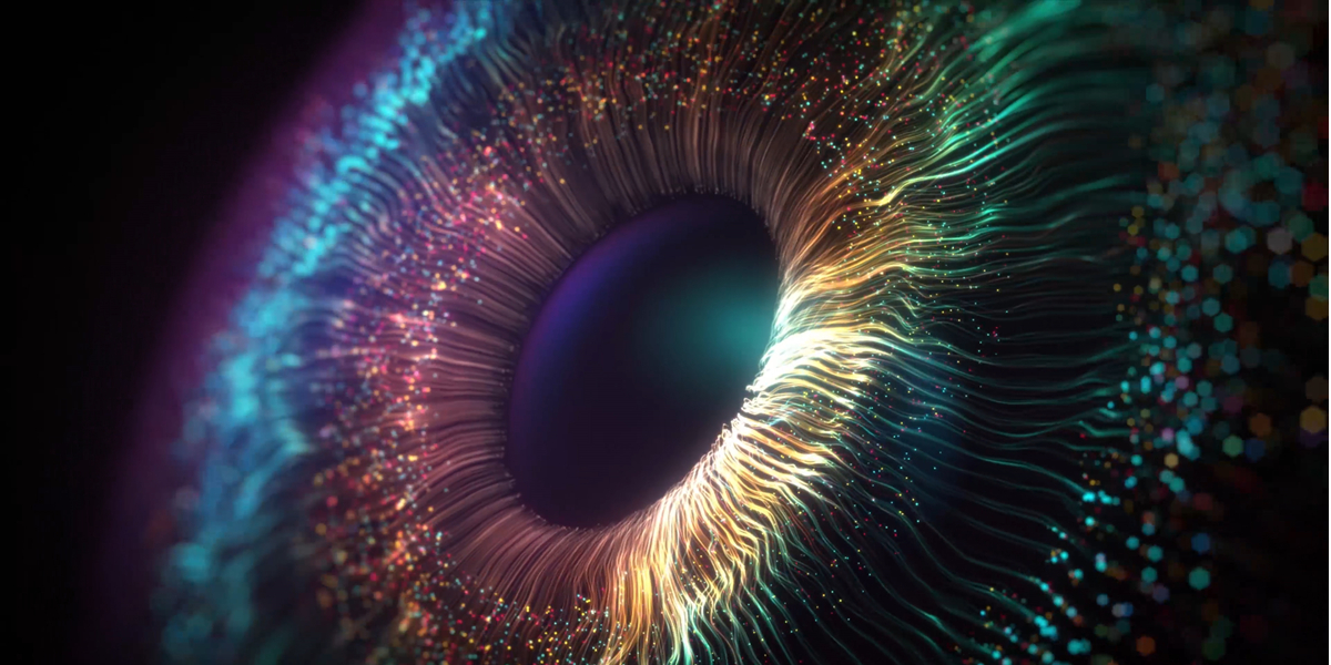 macro of an eye