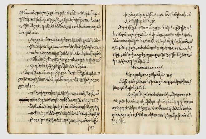 Old manuscript written in foreign language