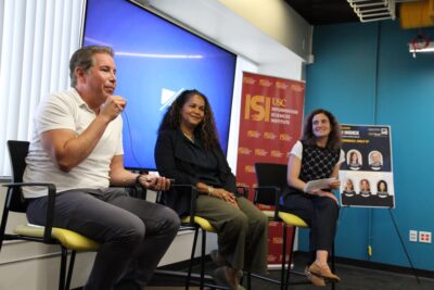 Karl Jacobs speaking at the panel