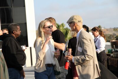 Guests drinking at event