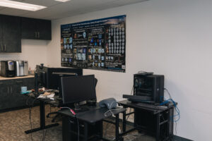 Office building interior with modern design